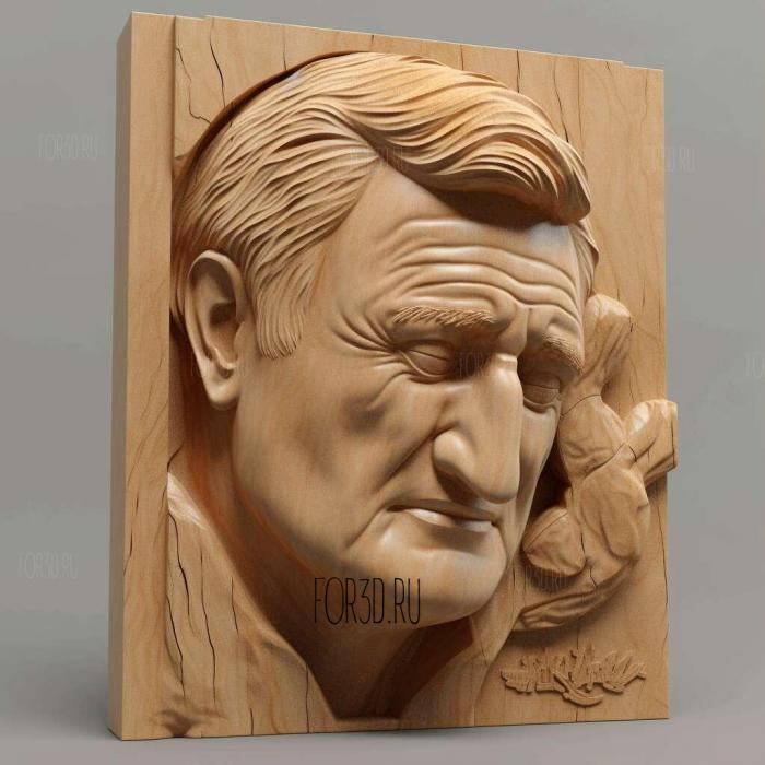Larry Bird 2 stl model for CNC
